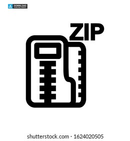 zip file icon isolated sign symbol vector illustration - high quality black style vector icons
