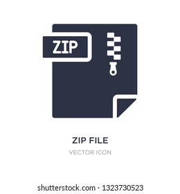 zip file icon on white background. Simple element illustration from UI concept. zip file sign icon symbol design.