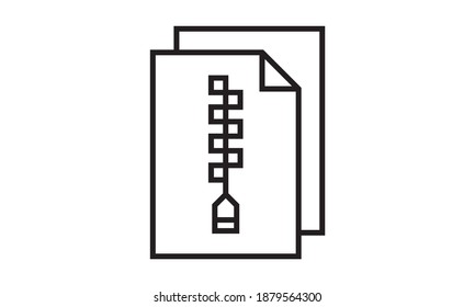 Icono de archivo Zip imagen vectorial simple
