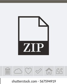 ZIP file icon. Vector.