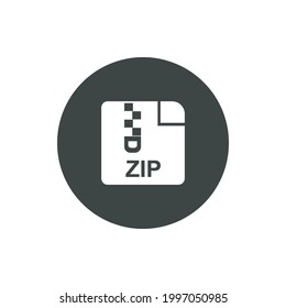 Zip File Icon Vector Illustration.