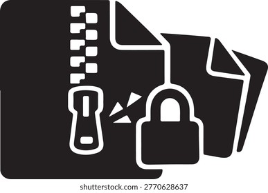 Zip File Icon – Vector Illustration