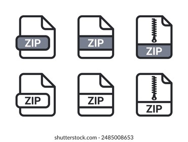 ZIP file icon vector. symbol, sign