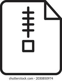 Zip file Isolated Vector icon which can easily modify or edit


