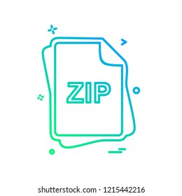 ZIP file type icon design vector