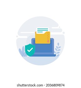 Zip File vector flat conceptual icon style illustration. EPS 10 File 