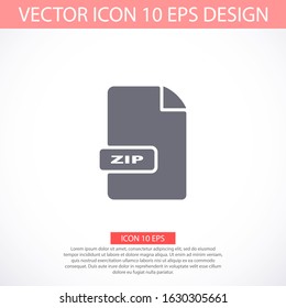 ZIP file vector icon 10 eps icon. File for computer icon. vector icon file for phone