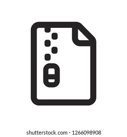 Zip file vector icon