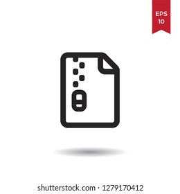Zip file vector icon