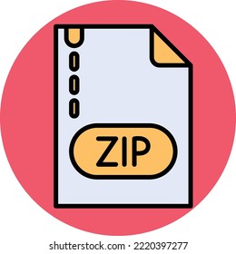 zip file Vector icon which is suitable for commercial work and easily modify or edit it
