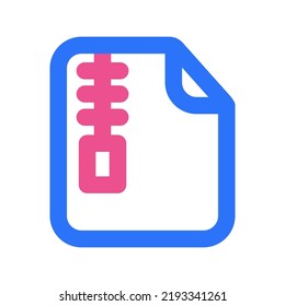 ZIP Files Icon Two Tone Color