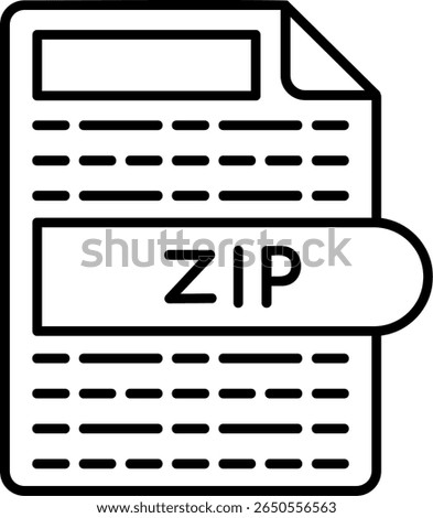 ZIP Filled Style Icon Design