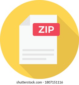 zip folder vector flat color icon 