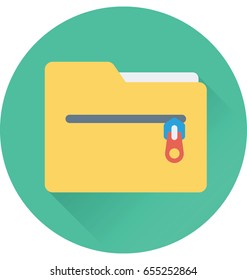 Zip Folder Vector Icon