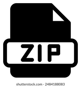 zip glyph icon vector illustration isolated on white background