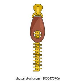 Zip with hole icon. Cartoon illustration of zip with hole vector icon for web