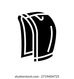 Vector de icono de glifo de capucha con cremallera. signo de capucha con cremallera. ilustración de símbolo aislado