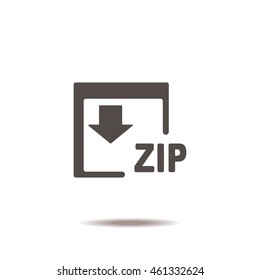 ZIP Icon, flat design style