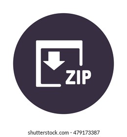 ZIP Icon, flat design style