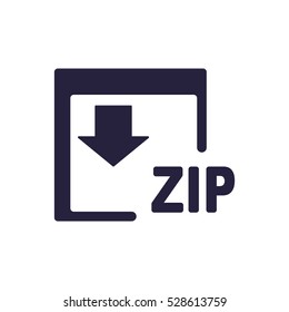 ZIP Icon, flat design style