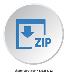 ZIP Icon, flat design style