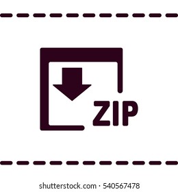 ZIP Icon, flat design style