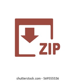 ZIP Icon, flat design style