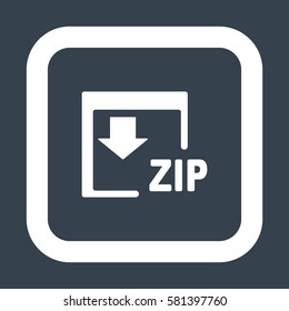 ZIP Icon, flat design style