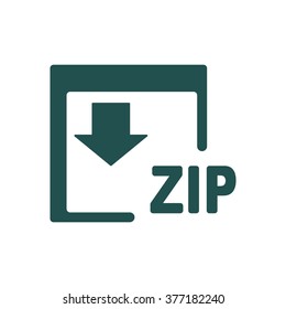 ZIP Icon  isolated vector flat design