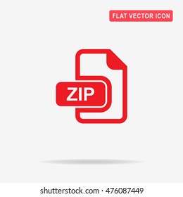 Zip icon. Vector concept illustration for design.