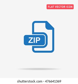 Zip icon. Vector concept illustration for design.