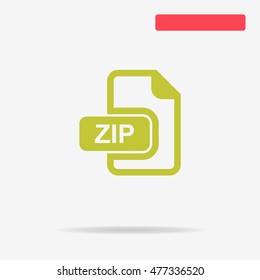 Zip icon. Vector concept illustration for design.