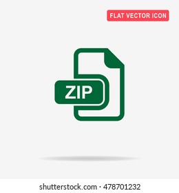 Zip icon. Vector concept illustration for design.