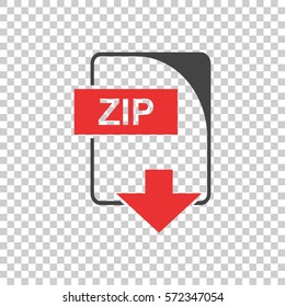 Zip Icon vector flat