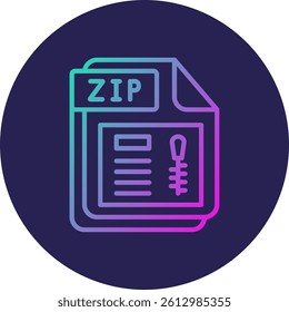 ZIP Line Circle Gradient Style