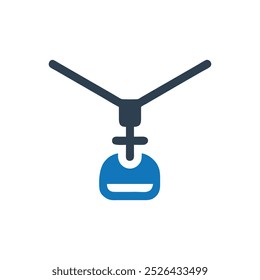 Zip line icon, Riding Zip line Icon