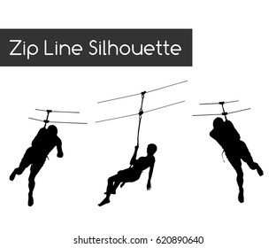 Zip Line Silhouette