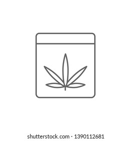 Zip, marijuana icon. Element of marijuana icon. Thin line icon for website design and development, app development. Premium icon