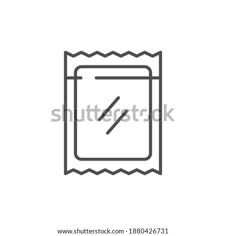 Zip package line outline icon
