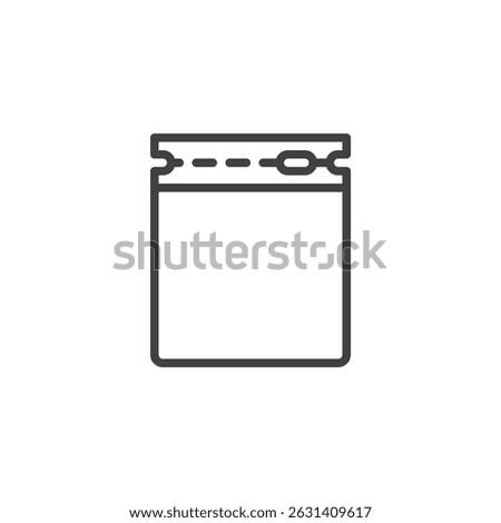 Zip Pouch line icon. linear style sign for mobile concept and web design. Travel zipper pouch outline vector icon. Symbol, logo illustration. Vector graphics