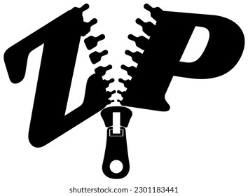  Zip pulls or zipper pullers, logo t-shirt Sign Zipper premium and modern trend fashion sign zipper collection isolated on white background.
