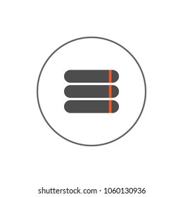 ZIP RAR archive format. Pile of books. Vector icon. 