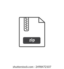 zip or rar file format icon vector element design template