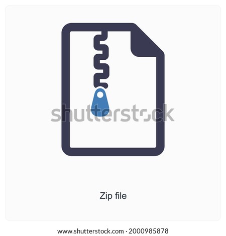 Zip or RAR File Icon Concept