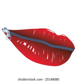 zip and red lips, mouth background