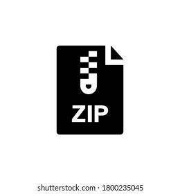 zip solid icon on the white backround