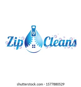 zip style house logo design vector