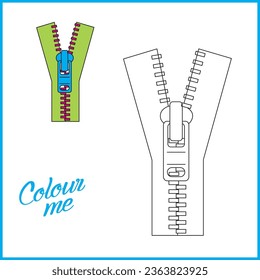 Zip Vector Colouring book for kids