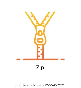 Zip Vector Gradient Icon. Eps File 10