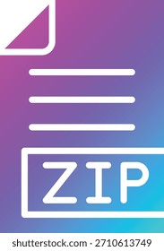 Ilustração de design de ícone de vetor ZIP